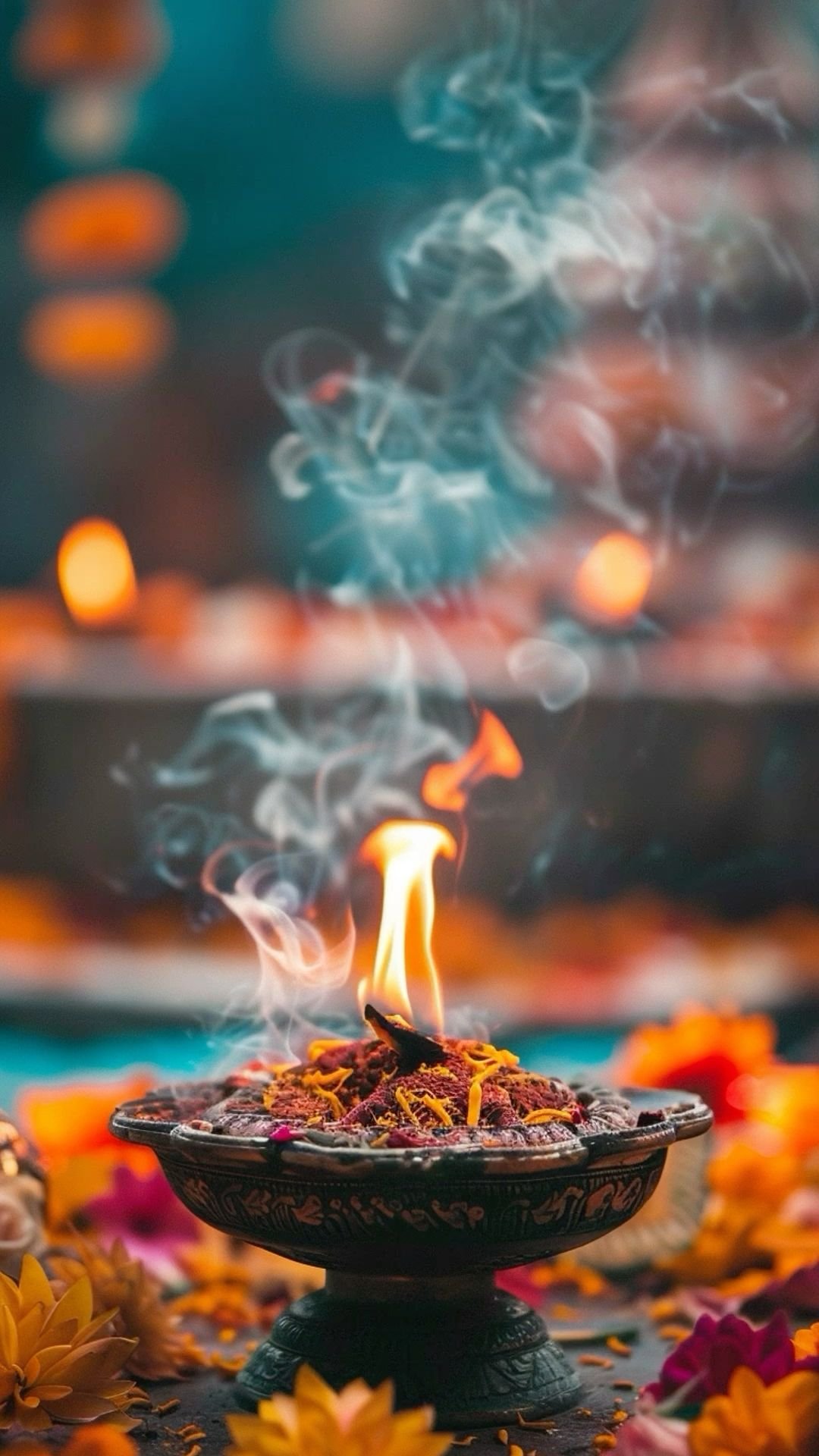 Warm devotional setting